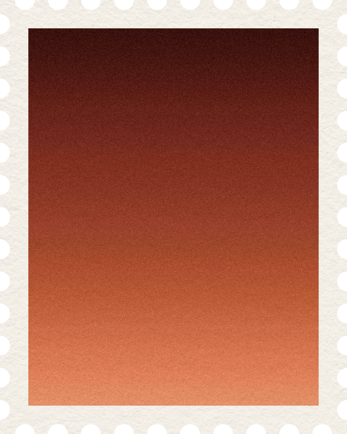 Postage stamp of a deep red to light orange gradient